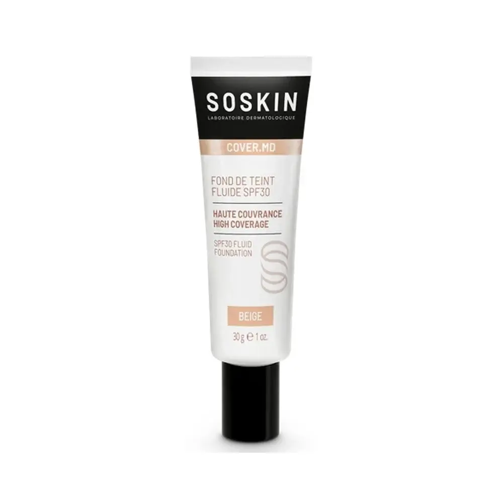 Жидкая тональная крем-пудра SPF 30 COVER.MD Soskin