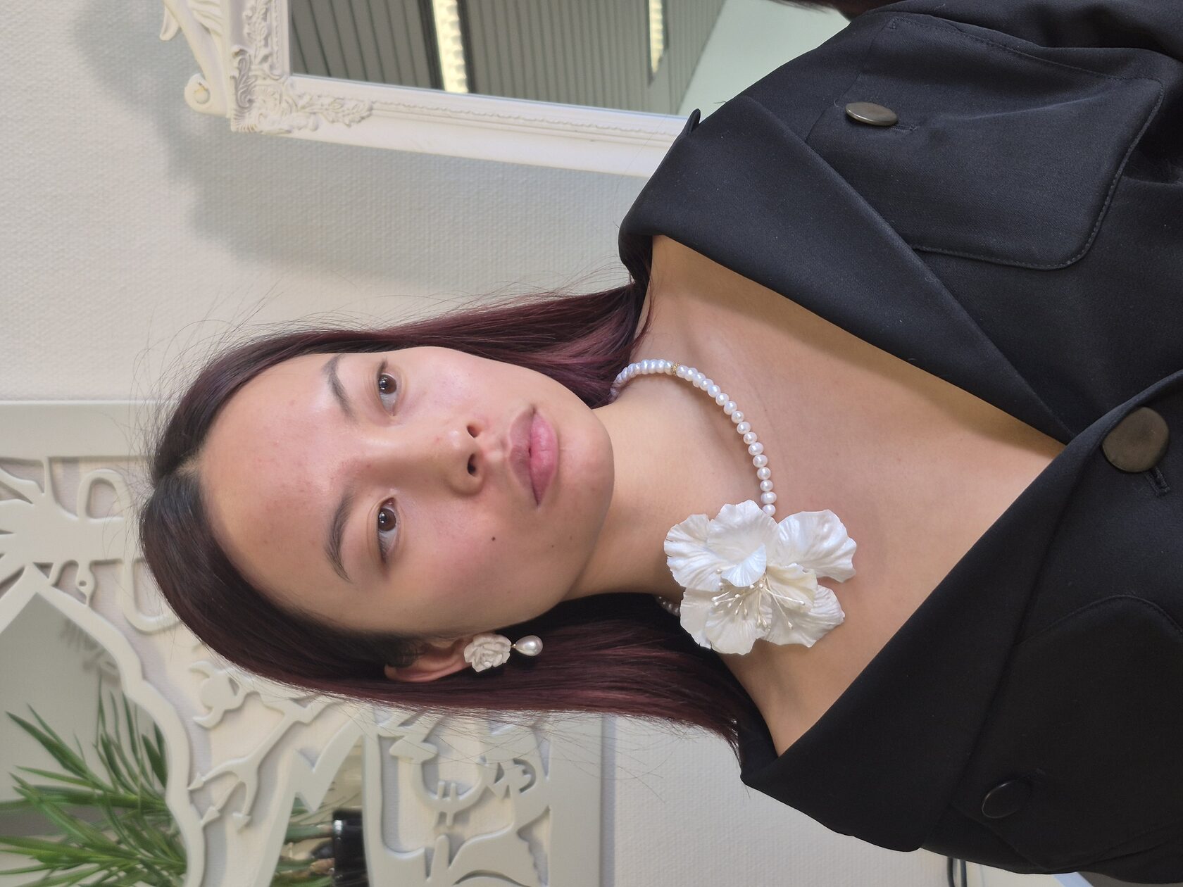Model wearing Yoli jewelry