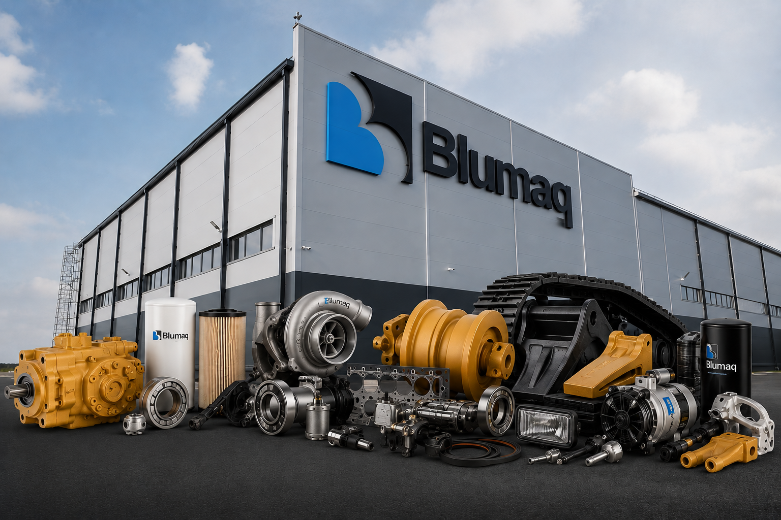 Склад и продукция Blumaq: гидронасосы, турбокомпрессоры, катки, фильтры