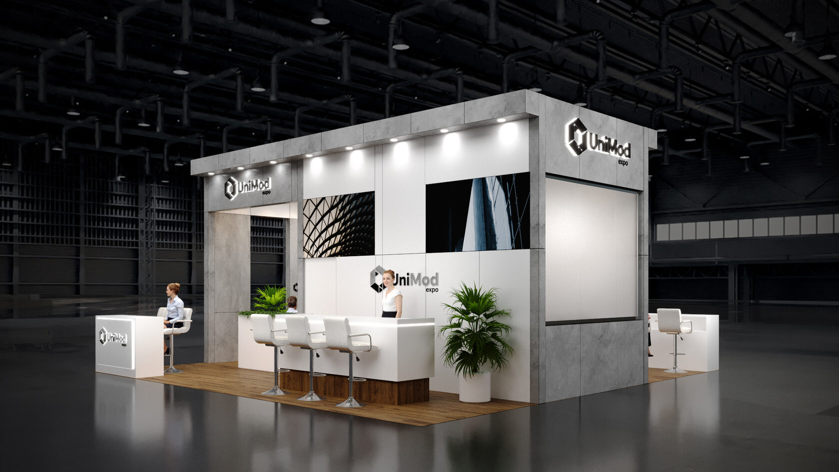 Стенд Custom (остров), 64 м² — ракурс
