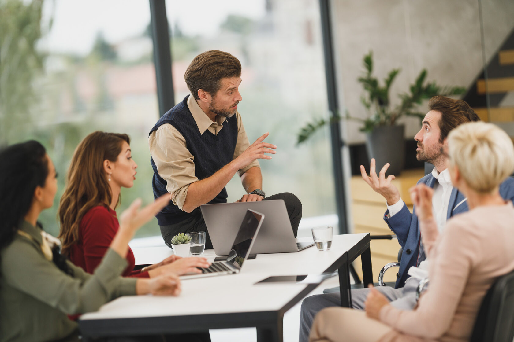Business team collaborating