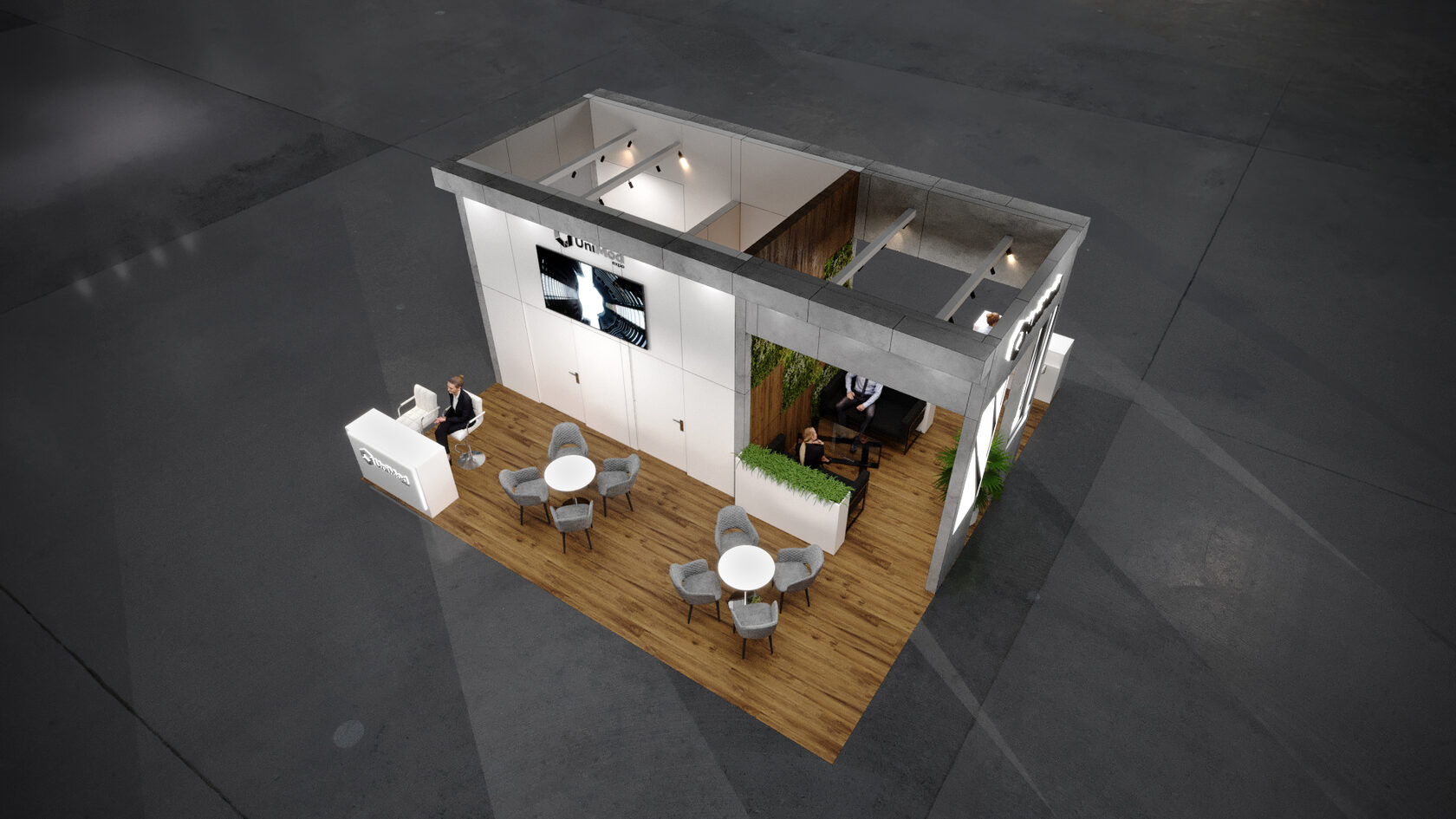 Стенд Custom (остров), 64 м² — общий вид
