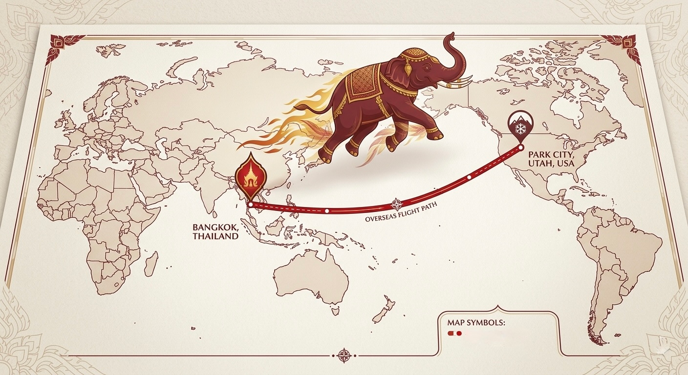 World map with elephant illustration