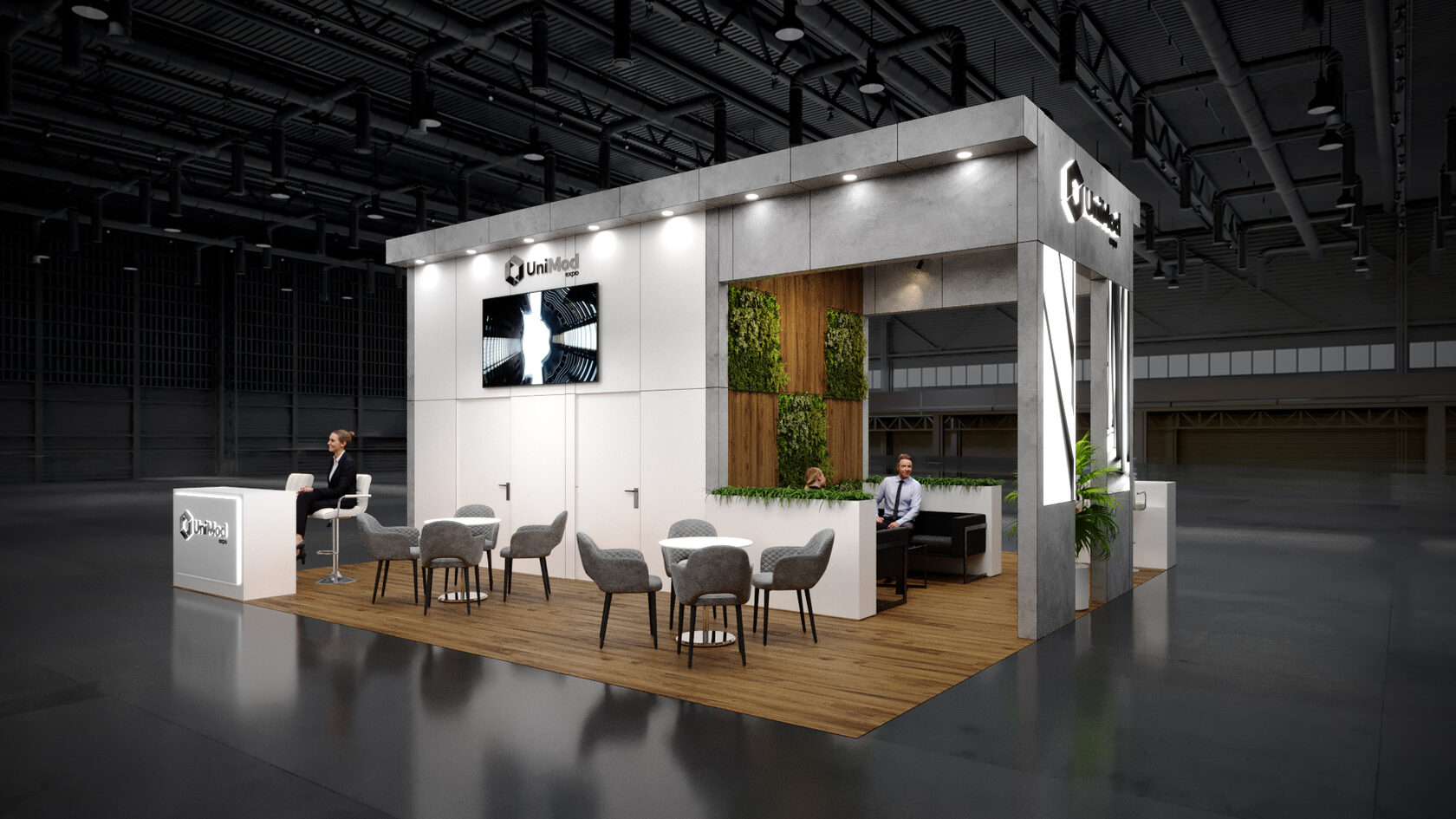Стенд Custom (остров), 64 м² — ракурс