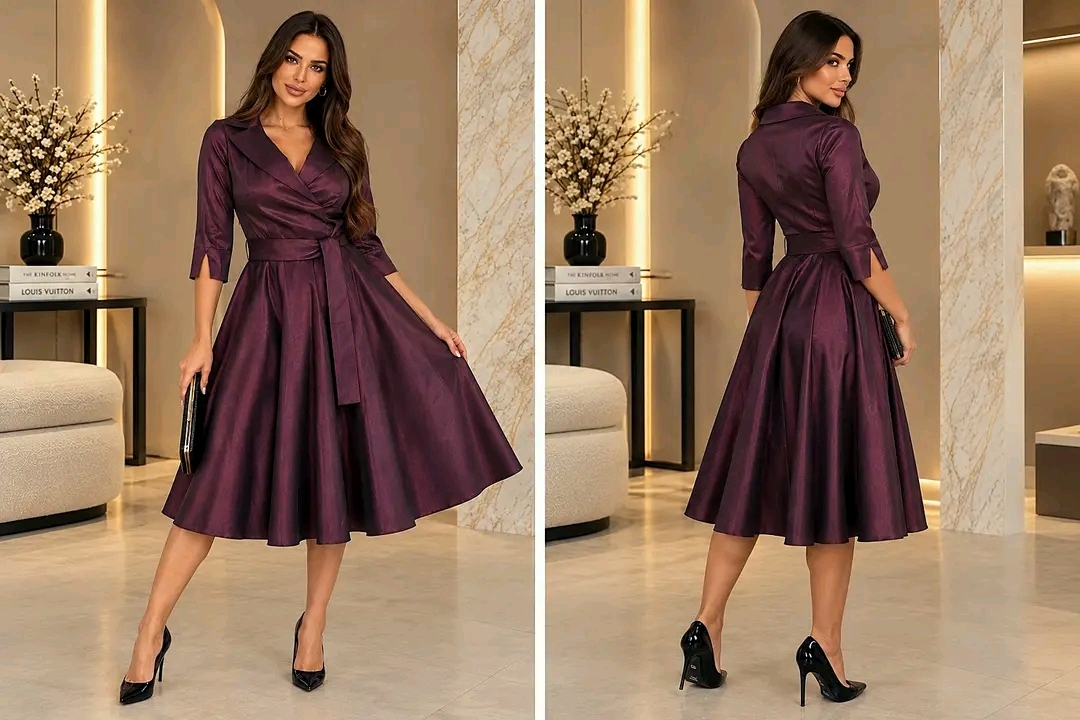 Платье MARGO, сливовый, два ракурса