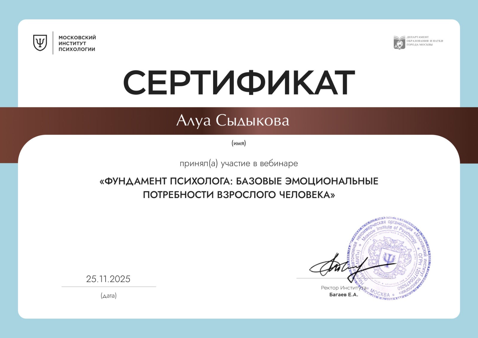 Сертификат 9