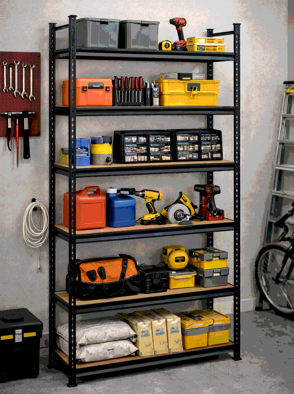 Металлические стеллажи для гаража
