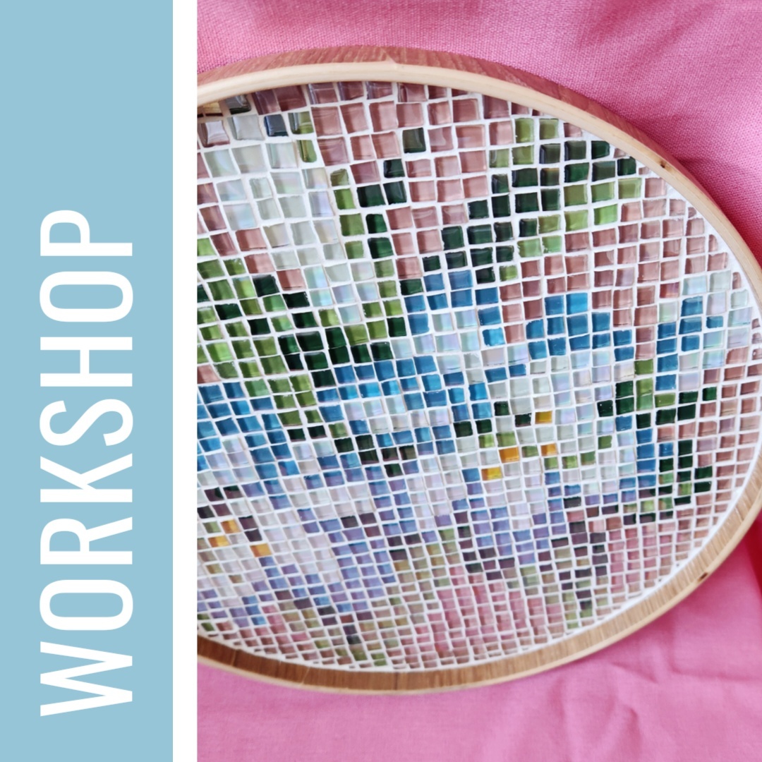 Noname Studio mosaic workshop Flower Mandala Tray