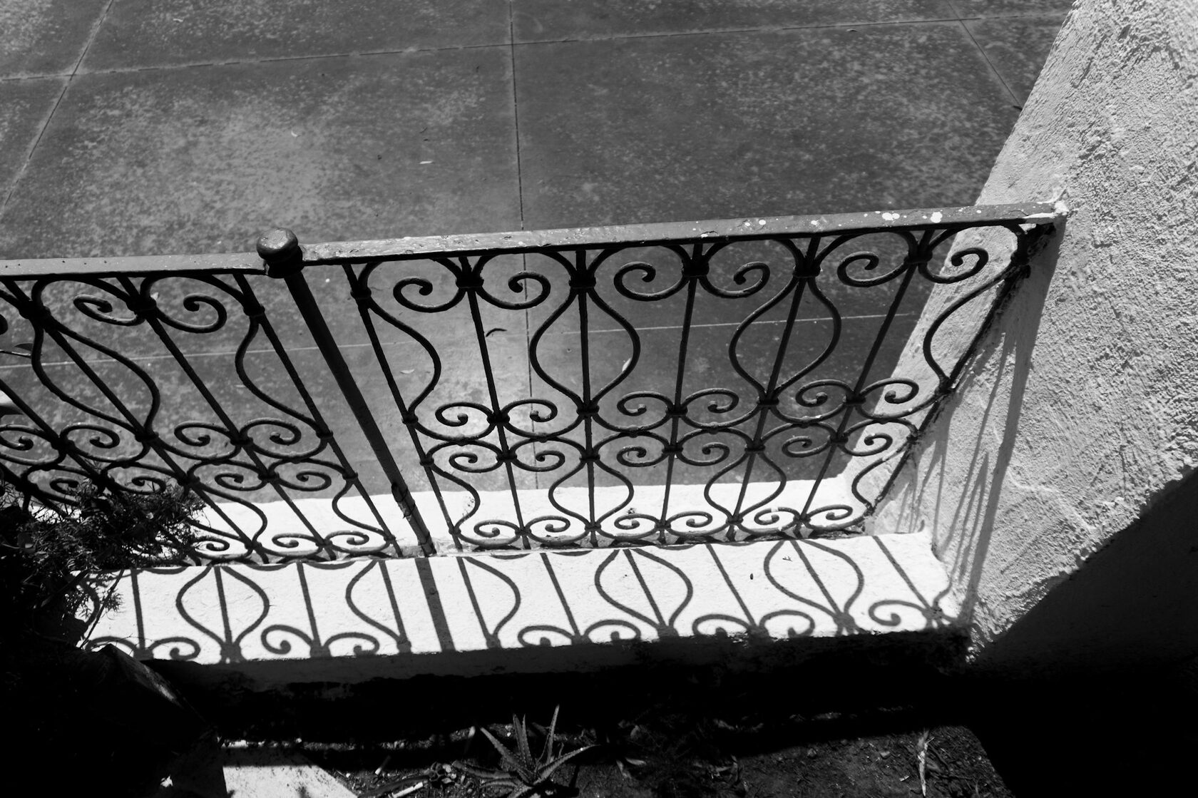 Custom fabricated steel railing