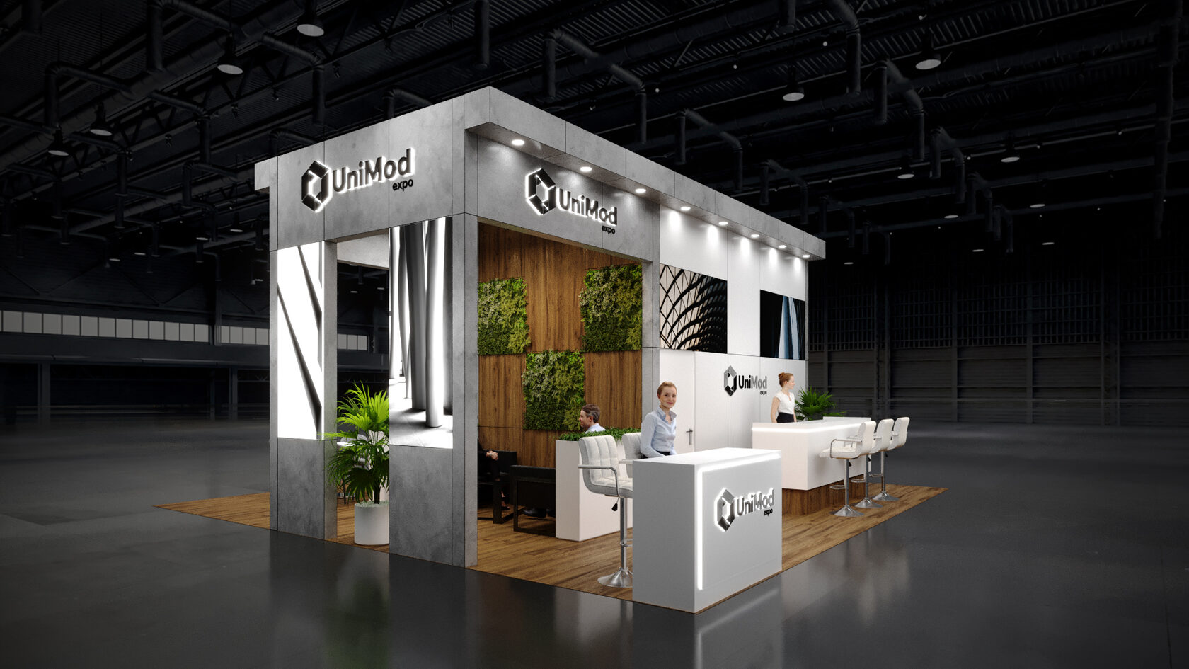 Стенд Custom (остров), 64 м² — ракурс
