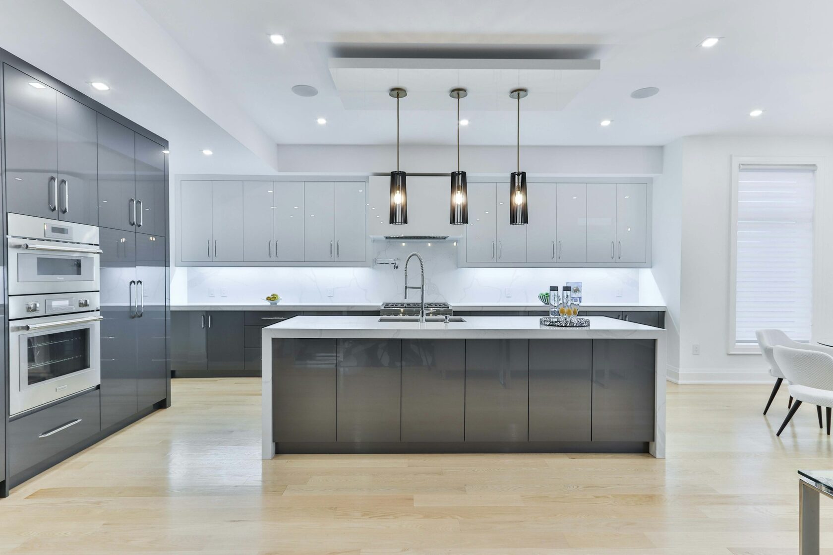Completed kitchen renovation with new cabinetry and finishes